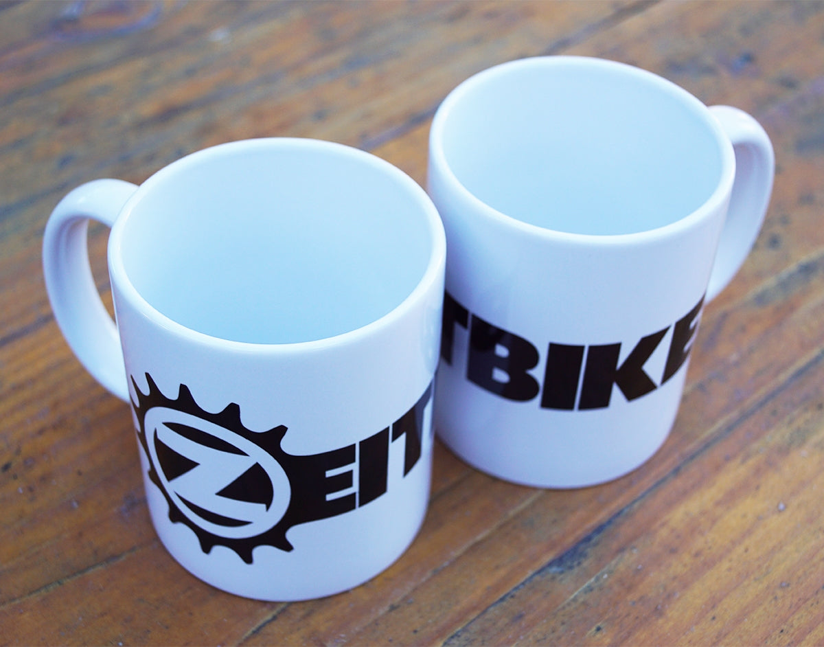 ZEITBIKE Coffee Mug - White w/ Black Logo - Ceramic - ZEITBIKE